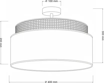 Brilagi - PADOVA felületre szerelt csillár 1x E27/60W/230V Ø 40 cm krémszínű