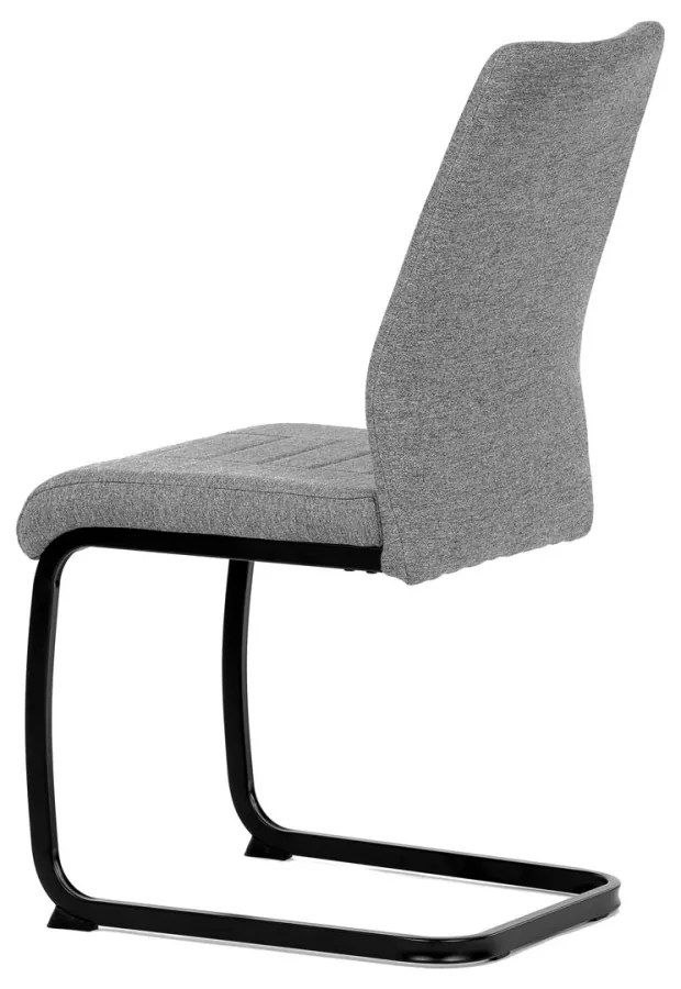 Scaun cu țesătura gri cu baza de sanie. DCL-438