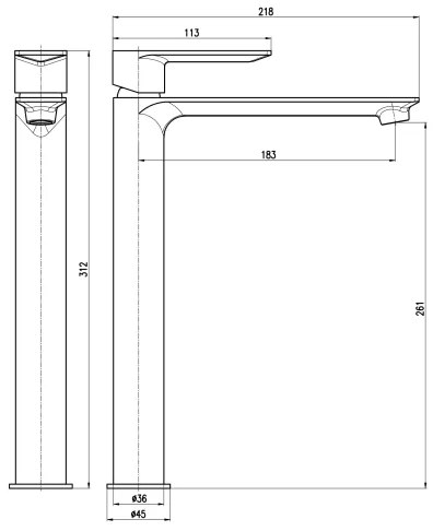 RAV Slezák NL130.0ZRK - NIL mosdócsaptelep 31,2 cm, szálcsiszolt rózsaarany