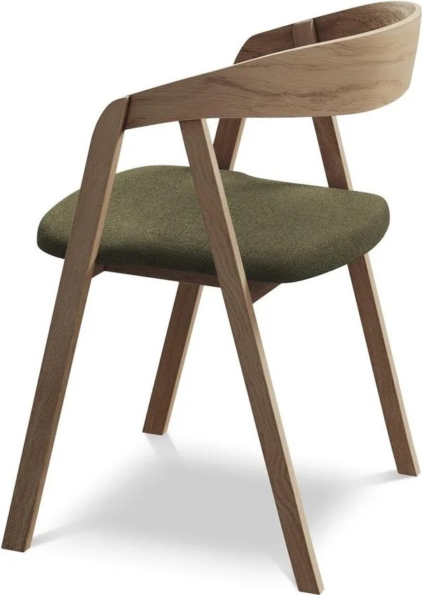 Zöld tömörfa étkezőfotel Erika – Makamii