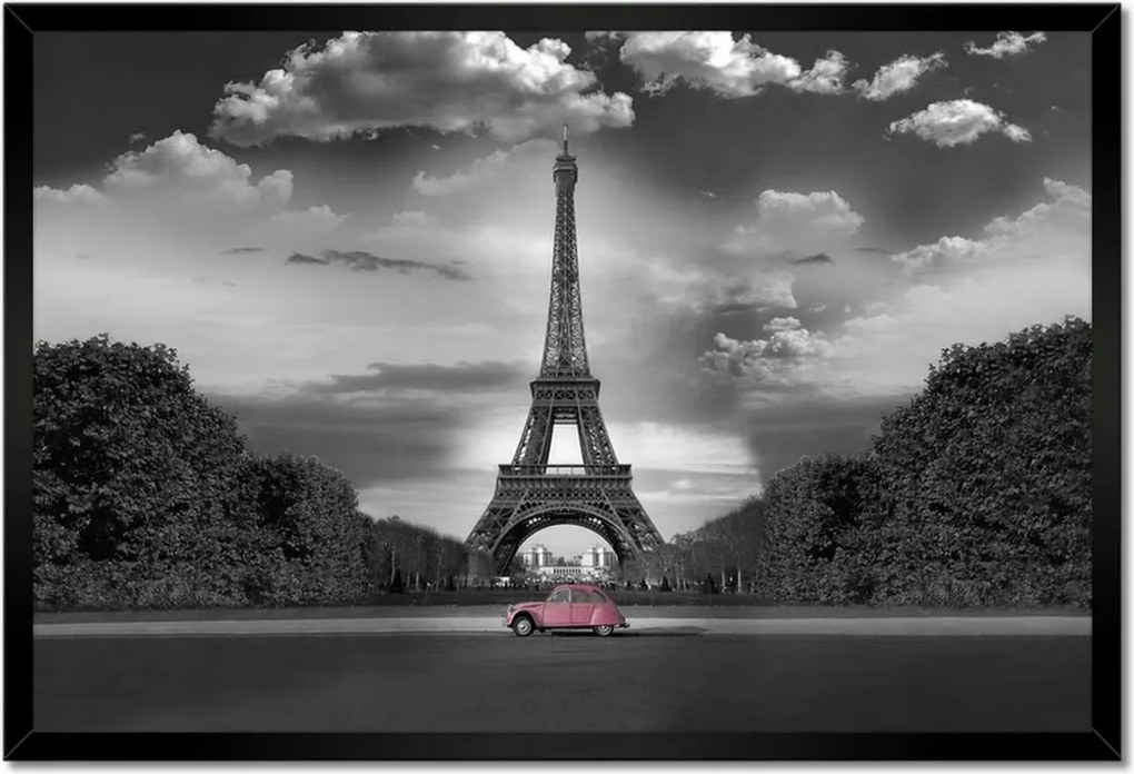 Poszter keretben 60x40 Púderrózsaszín Franciaországban