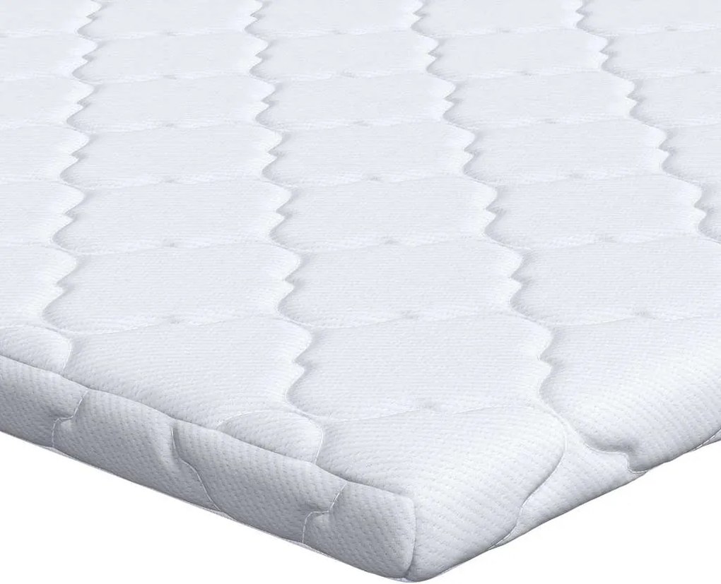 vidaXL Kókusz Topper Fehér 80 x 200 cm Jacquard szövet
