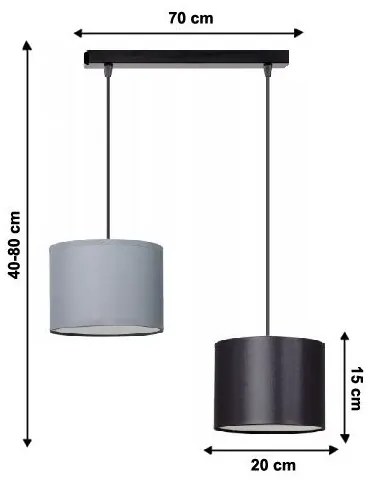 Csillár zsinóron TUZ 2xE27/60W/230V