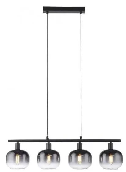 JUST LIGHT. 15421-18 - Csillár zsinóron ZEA 4xE14/25W/230V fekete