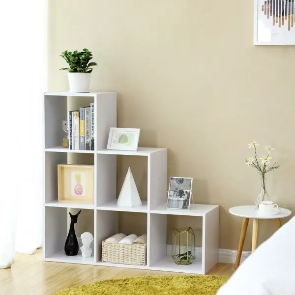 DOVARO fehér könyvespolc