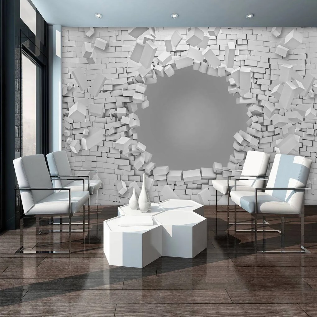 Fotótapéta - 3D-s robbanás egy téglafal (152,5x104 cm)