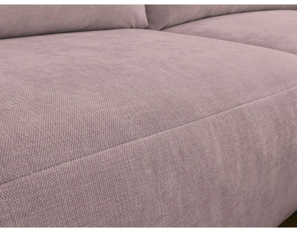 Világos rózsaszín sarokkanapé Aden – Bobochic Paris