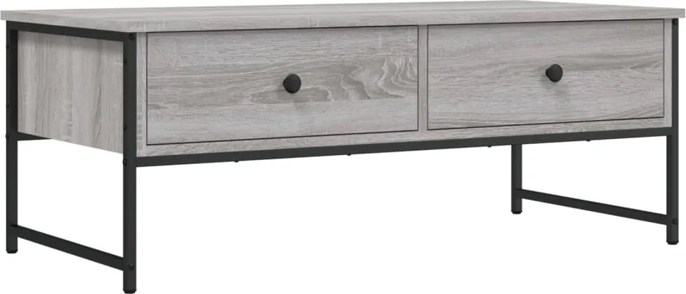 vidaXL szürke sonoma színű szerelt fa dohányzóasztal 101x49x39,5 cm