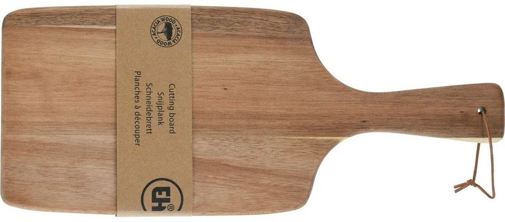Acacia cutting board with handle 42 × 16 × 1.6 cm