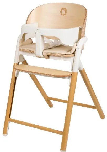 Lionelo - Gyerek etetőszék 3 az 1-ben CELIA Fehér natúr fa