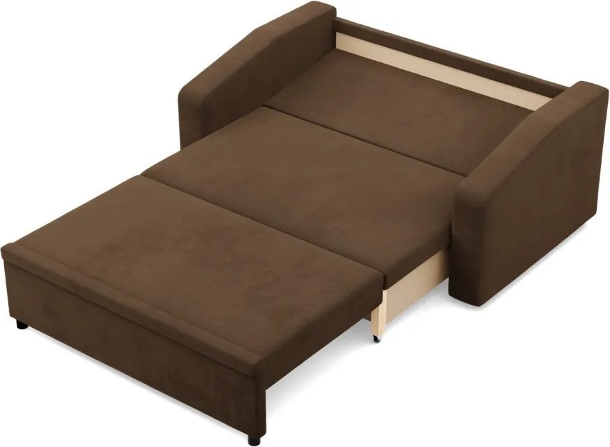 Zeus kanapé, szövet anyag, hab töltet, döntött kartámasz, barna