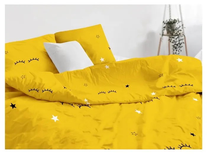 Sárga egyszemélyes gyerek ágyneműhuzat 140x200 cm Dide – Mijolnir