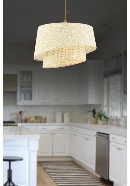 Csillár kábellel BARETTE 1xE27/60W/230V krémszínű