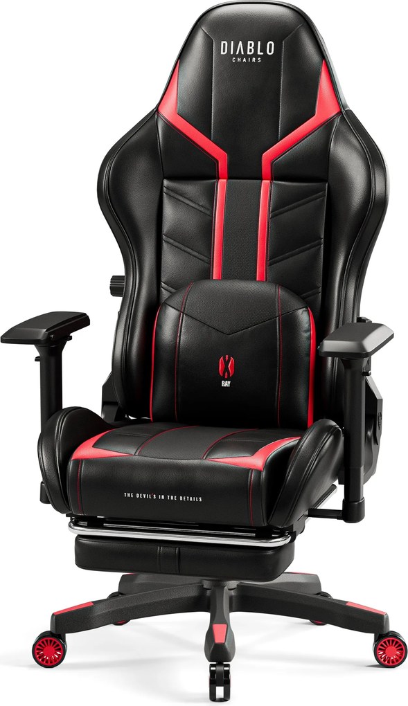 Gamer szék műbőr Normal Size, fekete-piros: Diablo X-Ray 2.0