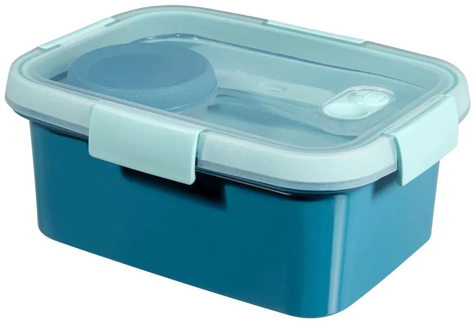 Ételtartó doboz evőeszközökkel Smart TO GO 1,2L  Kék