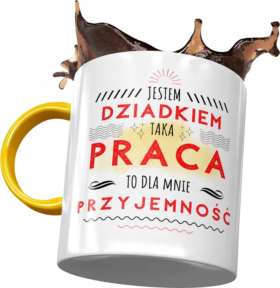 Sárga bögre nagypapának nagypapa napjára Ajándék fényképes nyomtatással