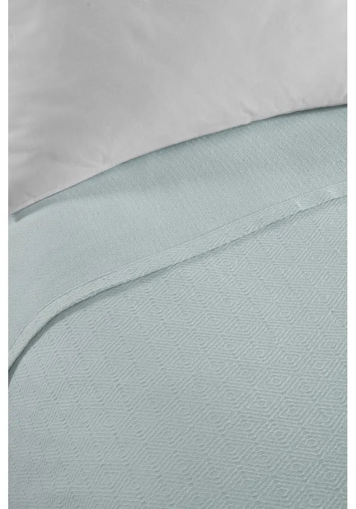 Mentazöld pamut ágytakaró franciaágyra 200x230 cm Serenity – Mijolnir