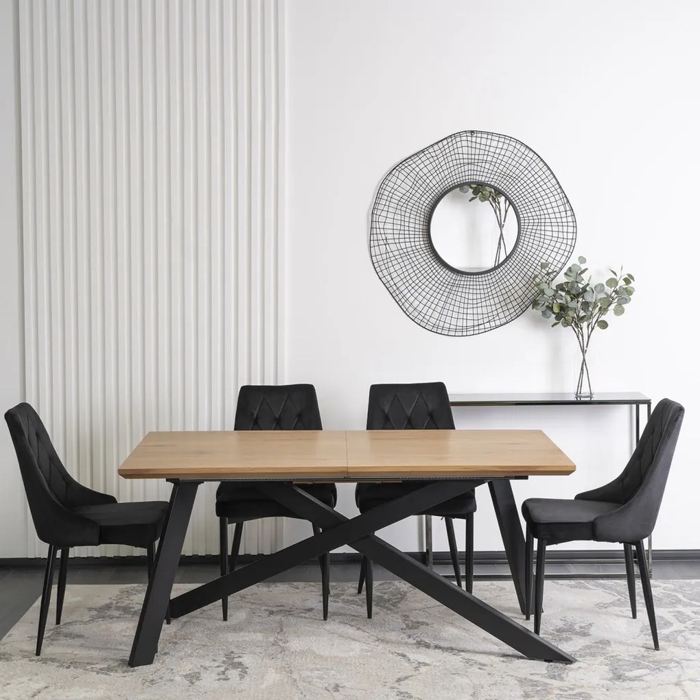 HAMILTON asztal 160-200 cm Arany tölgy