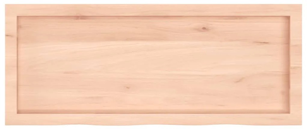 kezeletlen tömör tölgyfa fali polc 100x40x(2-4) cm