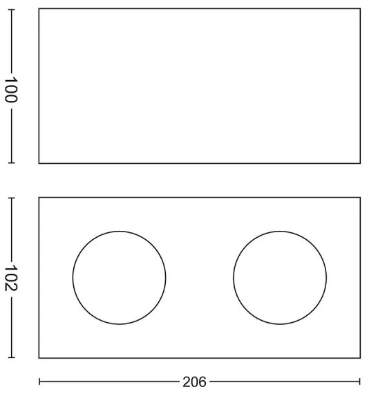 Philips 50492/31/P0-LED Dimmelhető spotlámpa MYLIVING BOX 2xLED/4,5W/230V