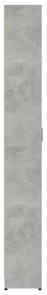 betonszürke szerelt fa előszobaszekrény 55 x 25 x 189 cm