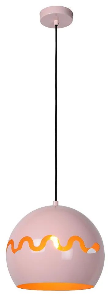 Lucide 30484/28/66 - Csillár zsinóron CORENTIN 1xE27/60W/230V rózsaszín