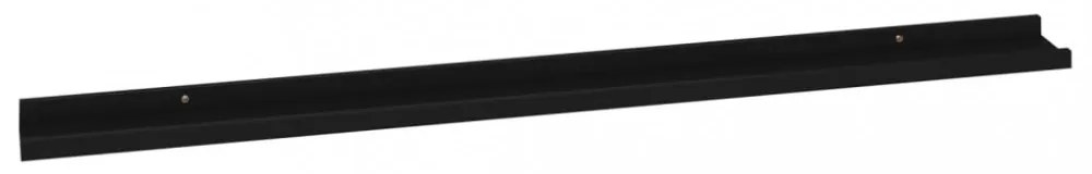 4 db fekete fali polc 115 x 9 x 3 cm