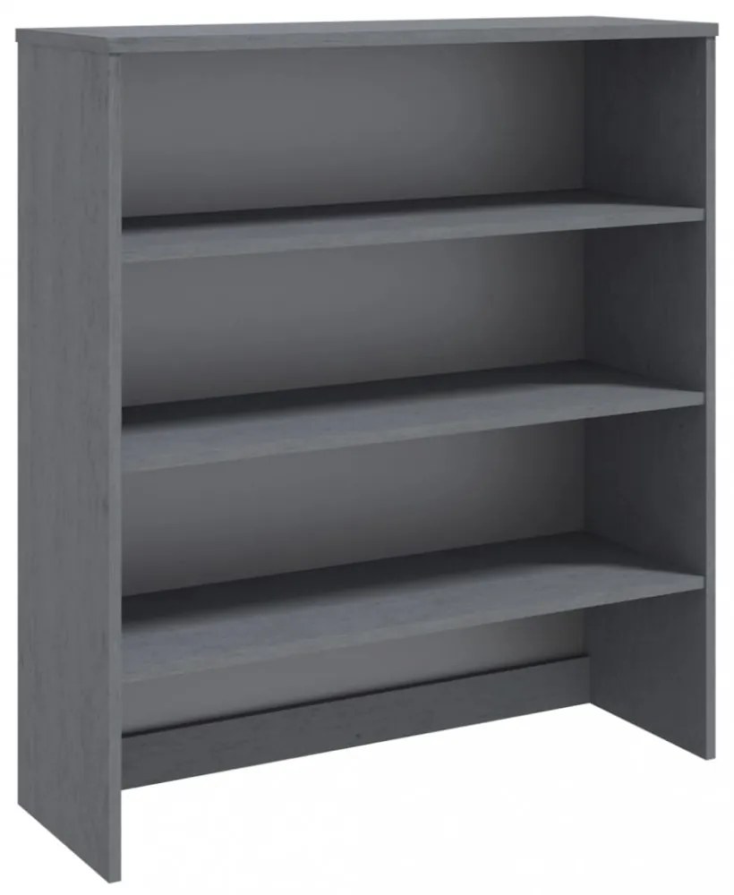 HAMAR sötétszürke tömör fenyőfa felső szekrény 90 x 30 x 100 cm