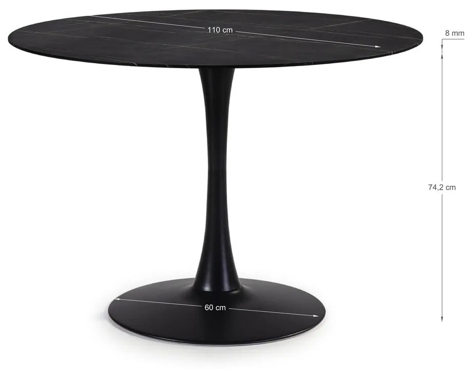 Kerek étkezőasztal ø 110 cm Ada – Marckeric