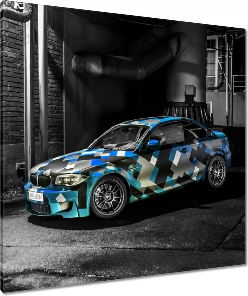 Vászonkép 90x90 Türkiz Bmw