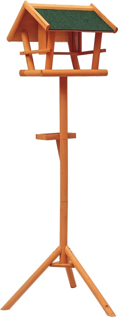 HOMCOM Vadmadár Etető Állványon Madáretető Tálcával Kerti Madáretető Fa 150 cm | Aosom