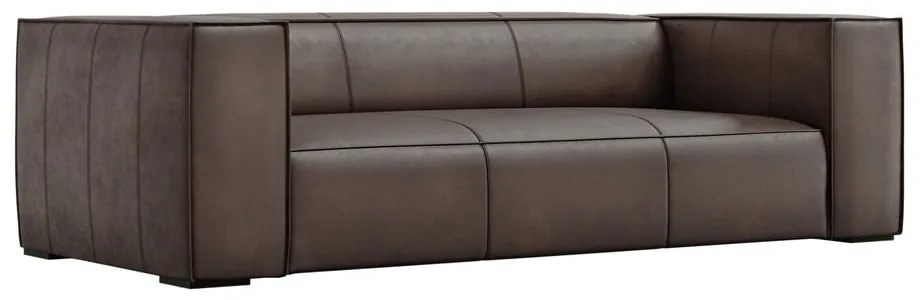 Barna bőr kanapé 227 cm Madame – Windsor & Co Sofas