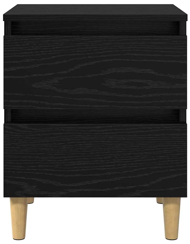 vidaXL Ágy szekrények 2 pcs Fekete tölgy 40 x 35 x 50 cm Faanyag