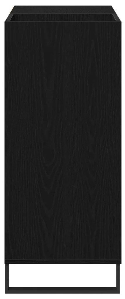 Rekordszekrény Fekete tölgy 84.5x38x90 cm Mérnöki faforgács