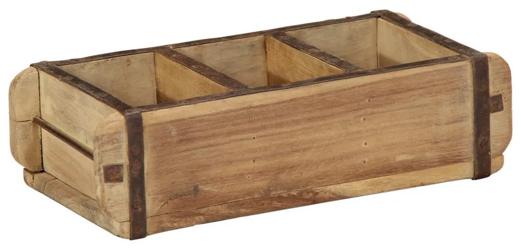 Tálcák 4 db 30x14x9 cm Szilárd Fa Újrahasznosított