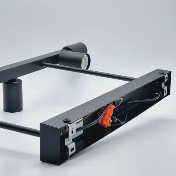 Csillár rúdon ASTRID 6xE27/60W/230V fekete