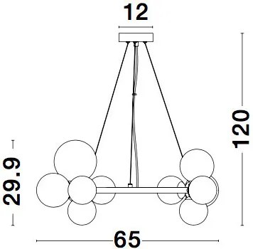 Függeszték Fekete ODILLIA NOVA LUCE 9009249