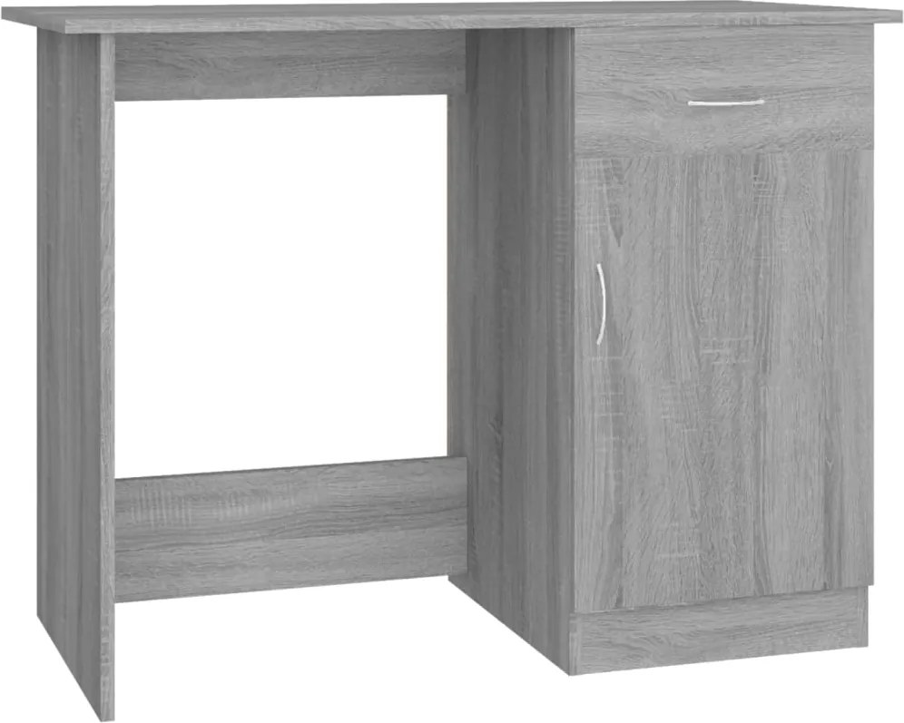 vidaXL szürke sonoma színű szerelt fa íróasztal 100 x 50 x 76 cm