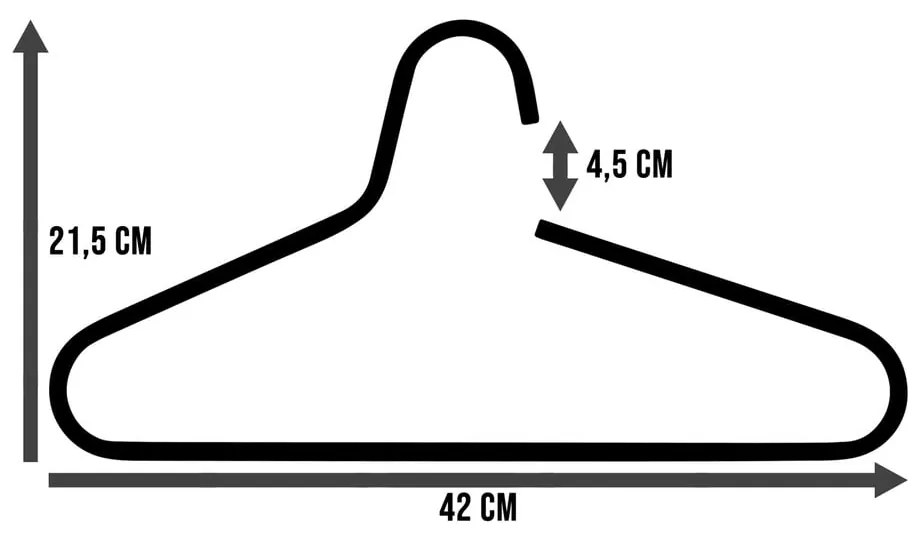 Fém vállfa szett 5 db-os Victorie – Spinder Design