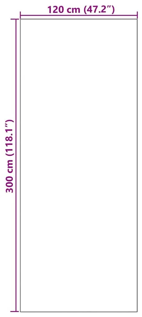 Ajtószőnyeg Kék és Fekete 120 x 300 cm Poliamid és PVC