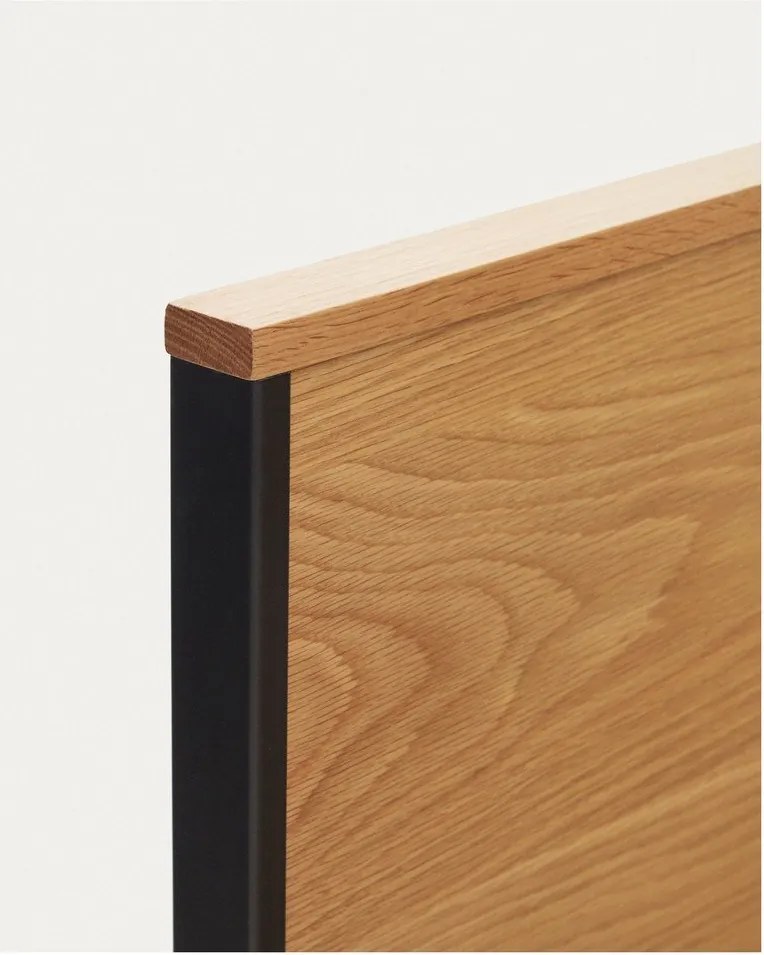 Natúr színű franciaágy ágyráccsal 160x200 cm Taiana – Kave Home