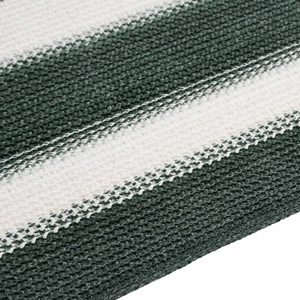 Zöld és fehér HDPE belátásgátló háló 1 x 25 m 75 g/m²