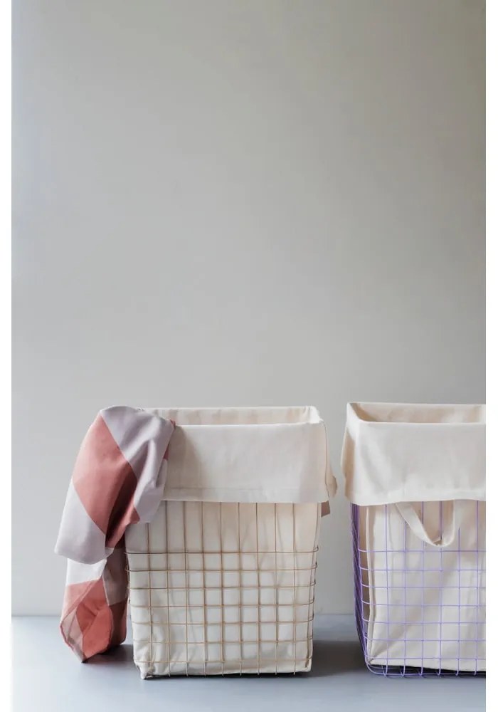 Bézs fém-textil szennyeskosár 64 l Store-It – Mette Ditmer Denmark