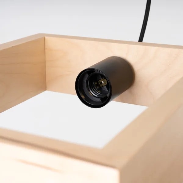 Sollux SL.1310 - Csillár zsinóron ARIES 1xE27/15W/230V bükkfa/bézs