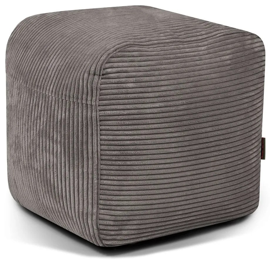 Sötétszürke kordbársony babzsákfotel Plus 50 Lounge – SLOWDOWN