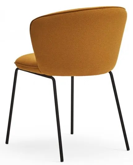 Mustársárga kárpitozott étkezőfotel szett 2 db-os Add – Teulat