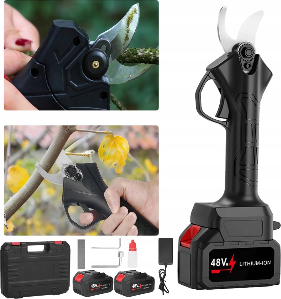 Erős Metszőolló Akkumulátoros Elektromos Kerti Olló 2XAKU 16.8V Készlet