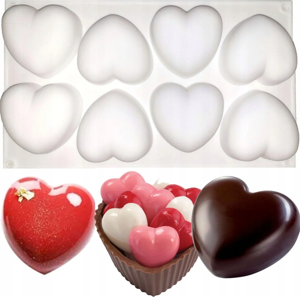 Szilikon Forma Szív szív dekoráció valentin nap születésnap EBB320