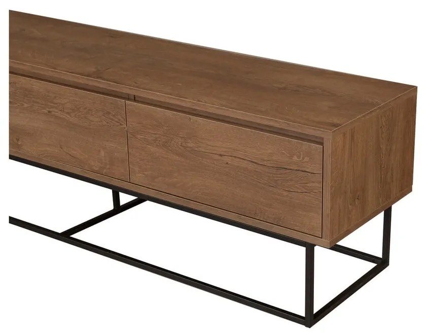 Natúr színű TV-állvány diófa dekorral 180x50 cm Rodez – Kalune Design