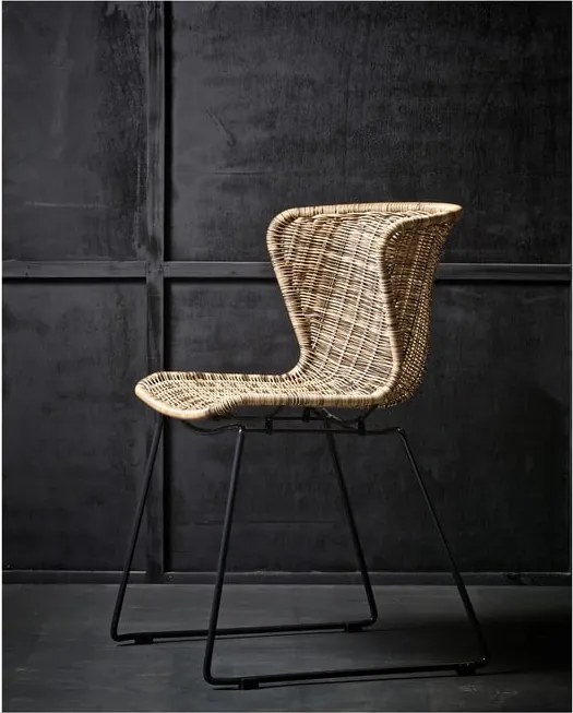 Natúr színű műrattan kerti szék szett 2 db-os Wings – WOOOD